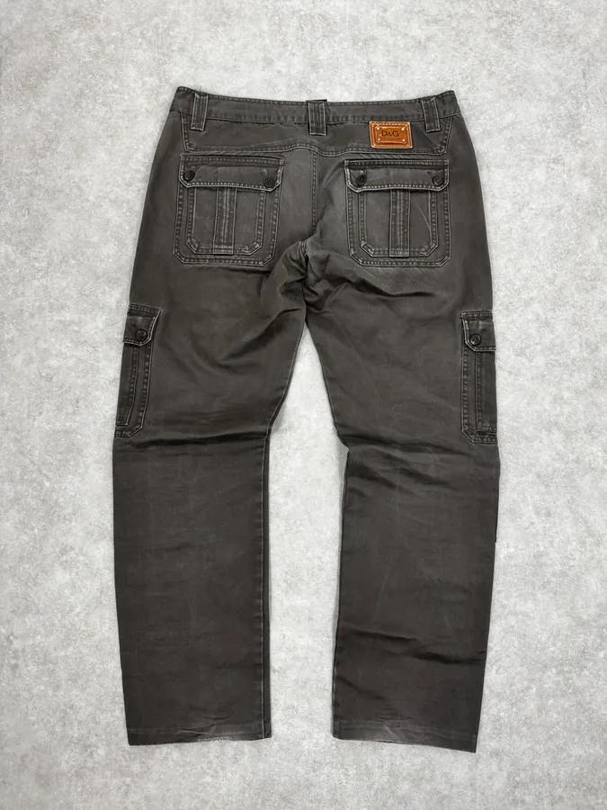 SS2008 Dolce & Gabbana Multi Pockets Olive Cargo Pants - Image 5