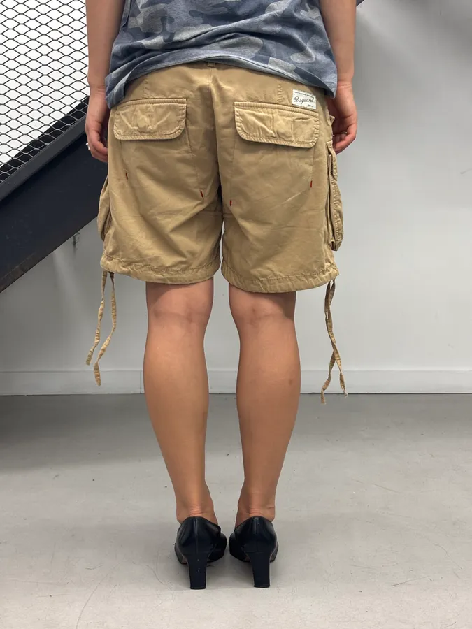 SS2008 Dsquared2 Beige Multi Pockets Cargo Shorts - Image 3