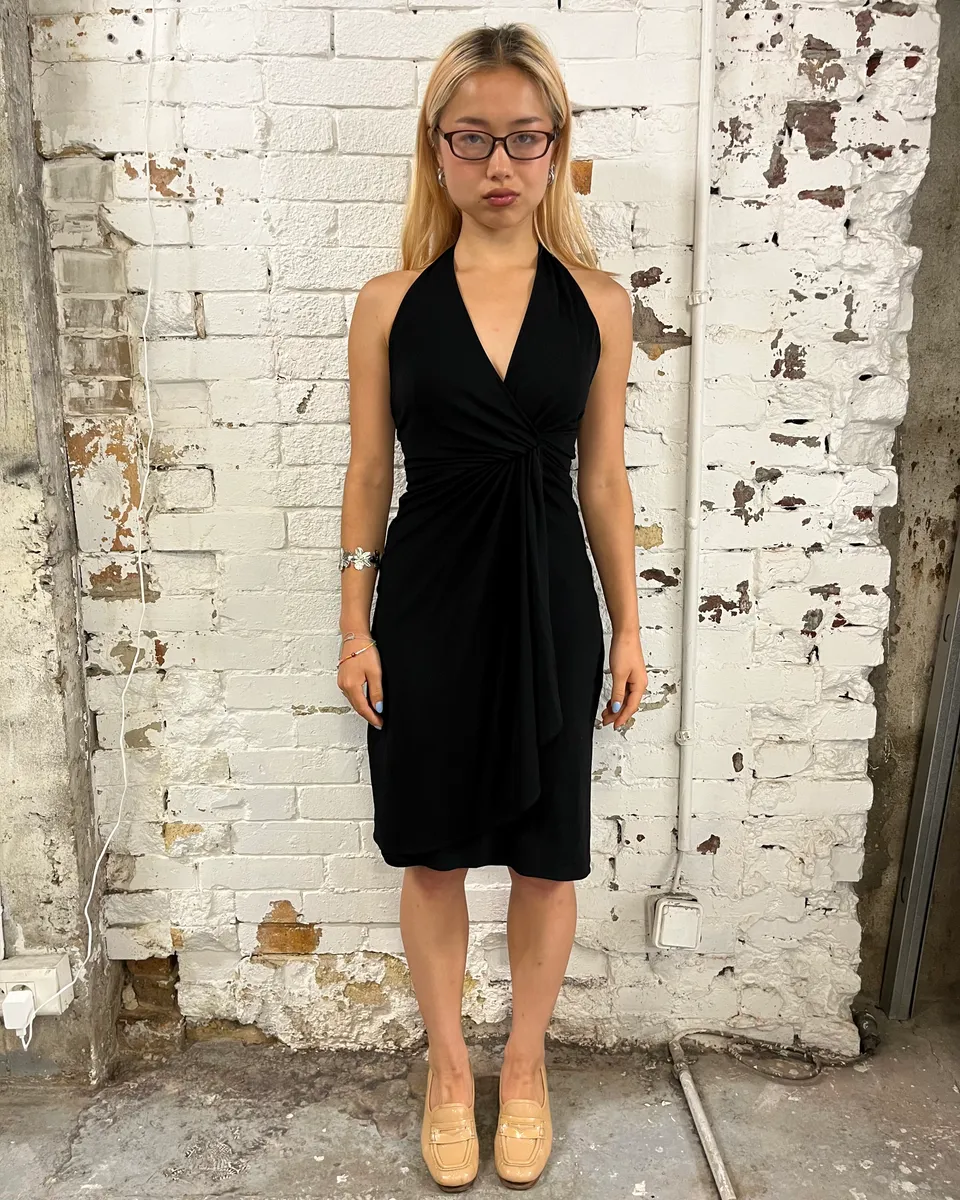 SS2008 Gucci Black Jersey Halter Dress by Frida Giannini