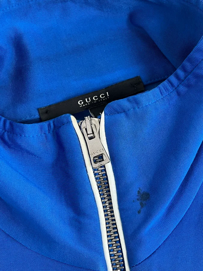 SS2008 Gucci Blue Zip-up Sweater - Image 10