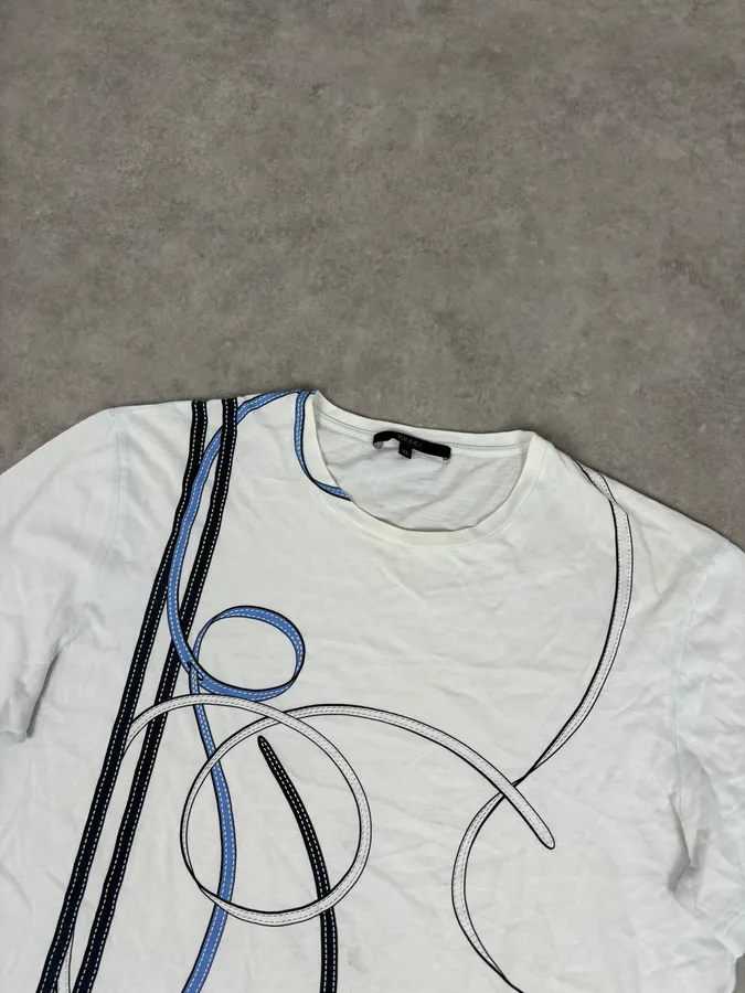 SS2008 Gucci White Cotton Graphic Print T-Shirt - Image 4