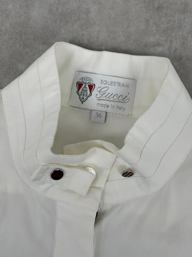 SS2008 Gucci White Web Stripe Shirt - Image 9