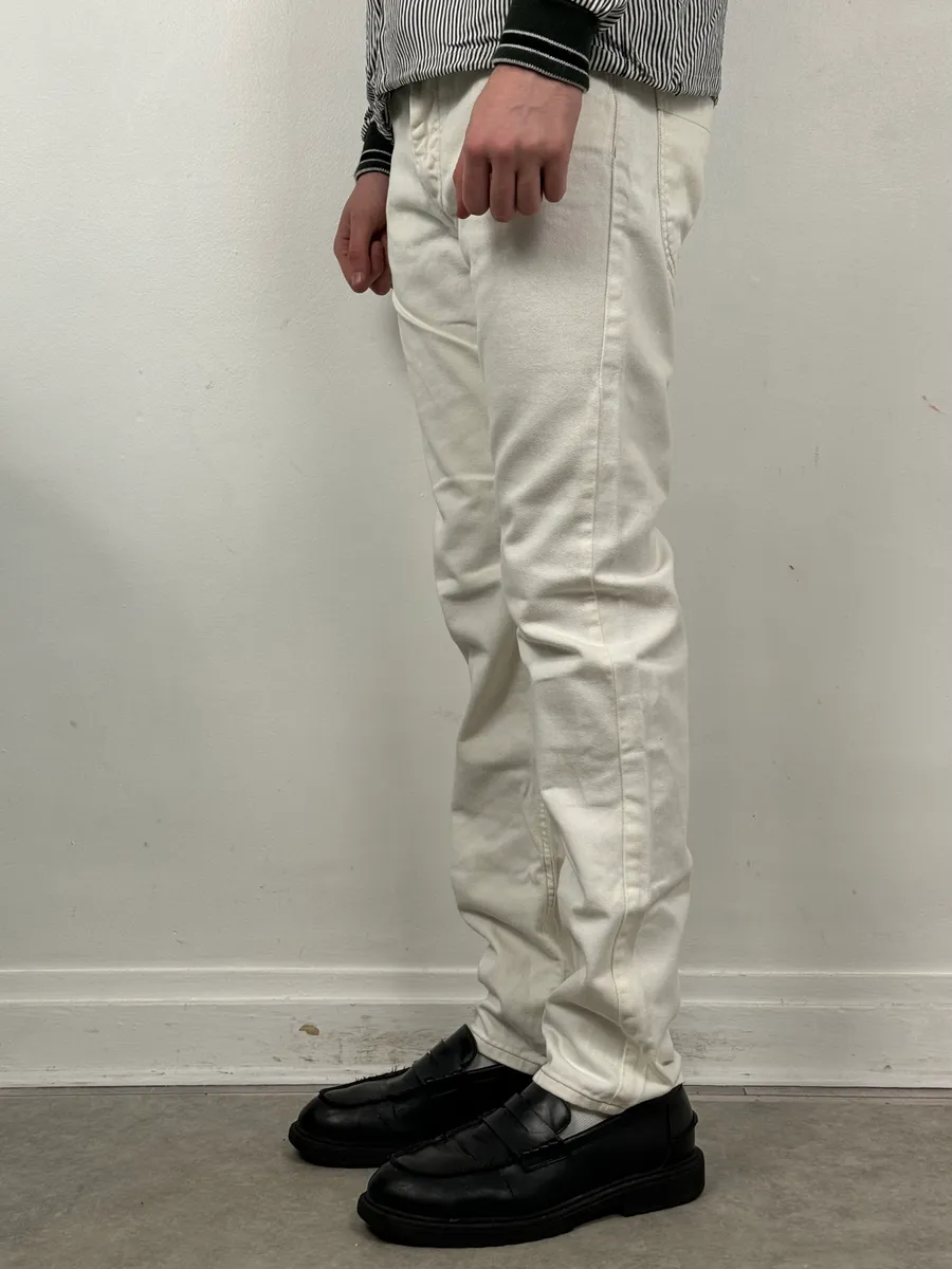 SS2008 Maison Martin Margiela White Classic Slim Denim Jeans - Image 3