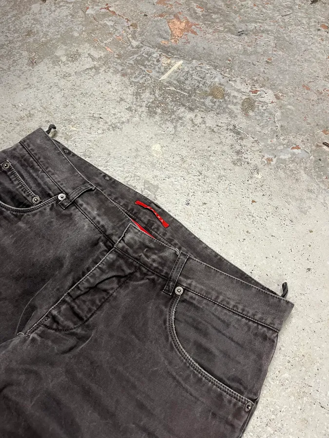 SS2008 Prada Avant-Garde Faded Grey Slim Pants - Image 6