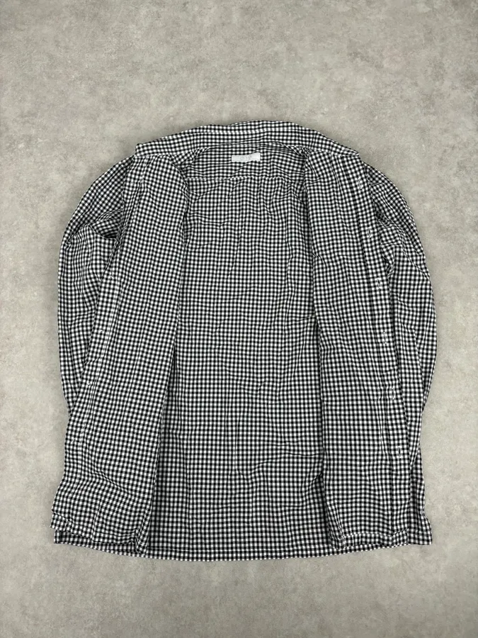 SS2008 Prada Black White Checkered Shirt - Image 7