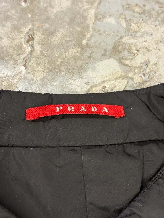 SS2008 Prada Black Wrapped Multi Zips Nylon Jacket - Image 10