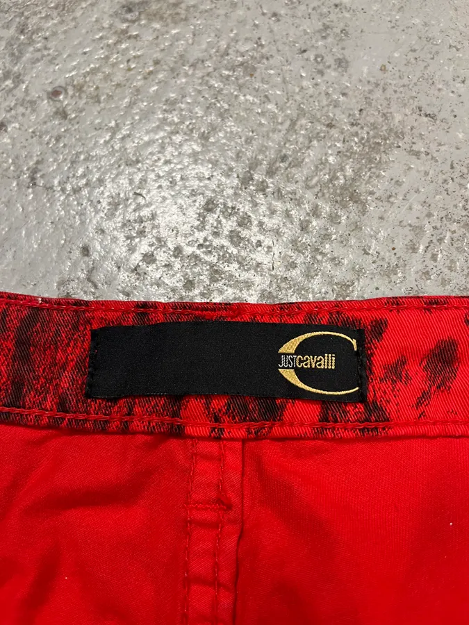 SS2009 Cavalli Red & Black Leopard Pants - Image 10