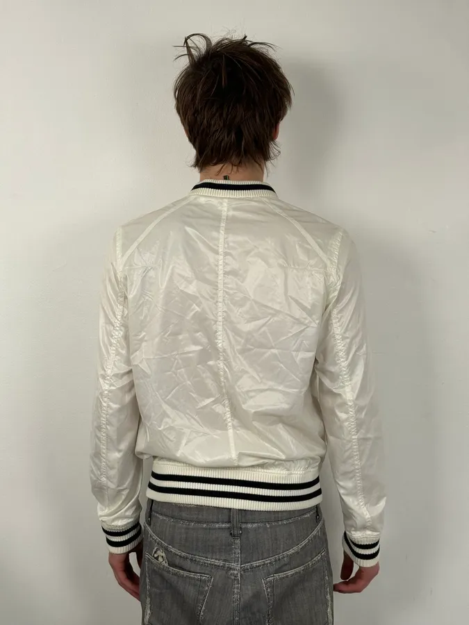 SS2009 Dior Homme Light White Bomber Jacket by Kris Van Assche - Image 3