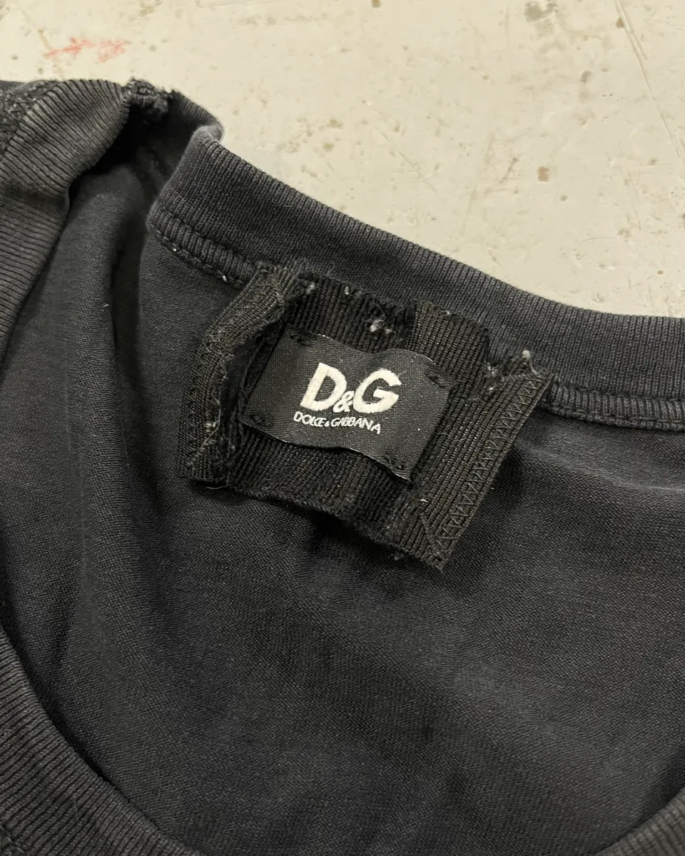 SS2009 Dolce & Gabbana Black Alain Delon T-Shirt - Image 10