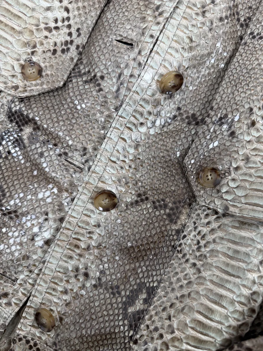 SS2009 Gucci Beige Python Leather Jacket by Frida Giannini - Image 15