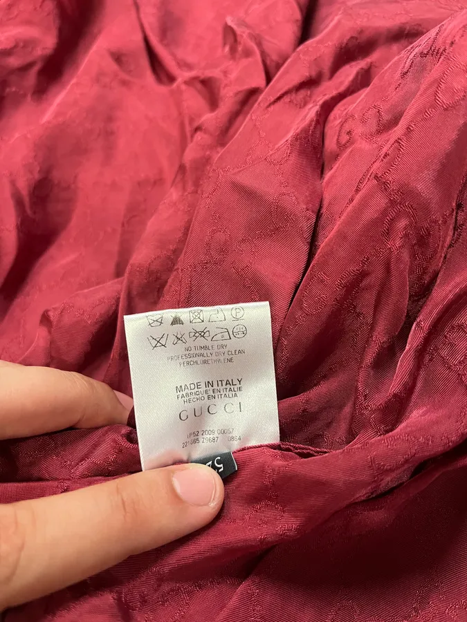 SS2009 Gucci Bordeaux Red Signature Jacket - Image 11