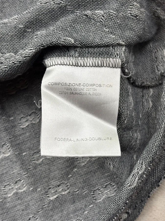 SS2009 Gucci Grey Monogram Contrast Collar Polo by Frida Giannini - Image 9