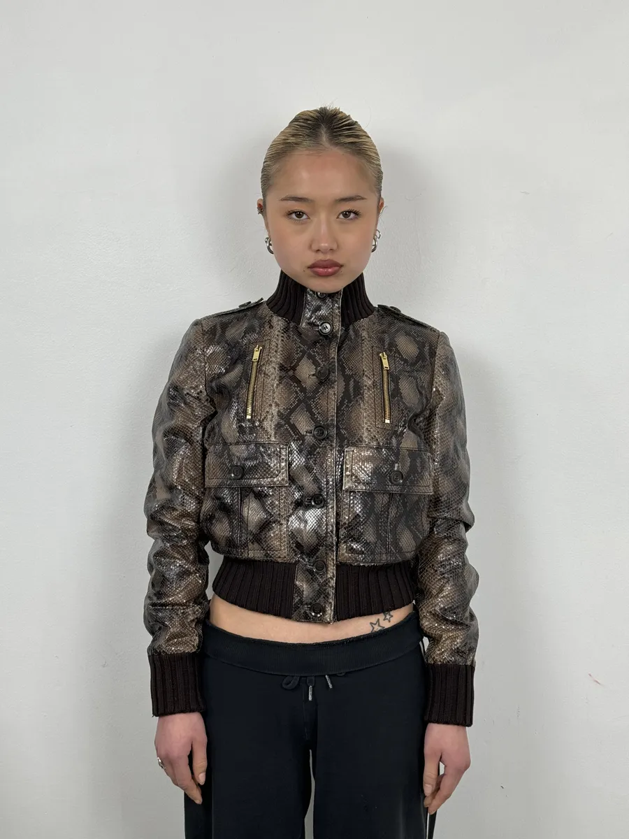 SS2009 Gucci Madonna Python Leather Jacket by Frida Giannini - Image 3
