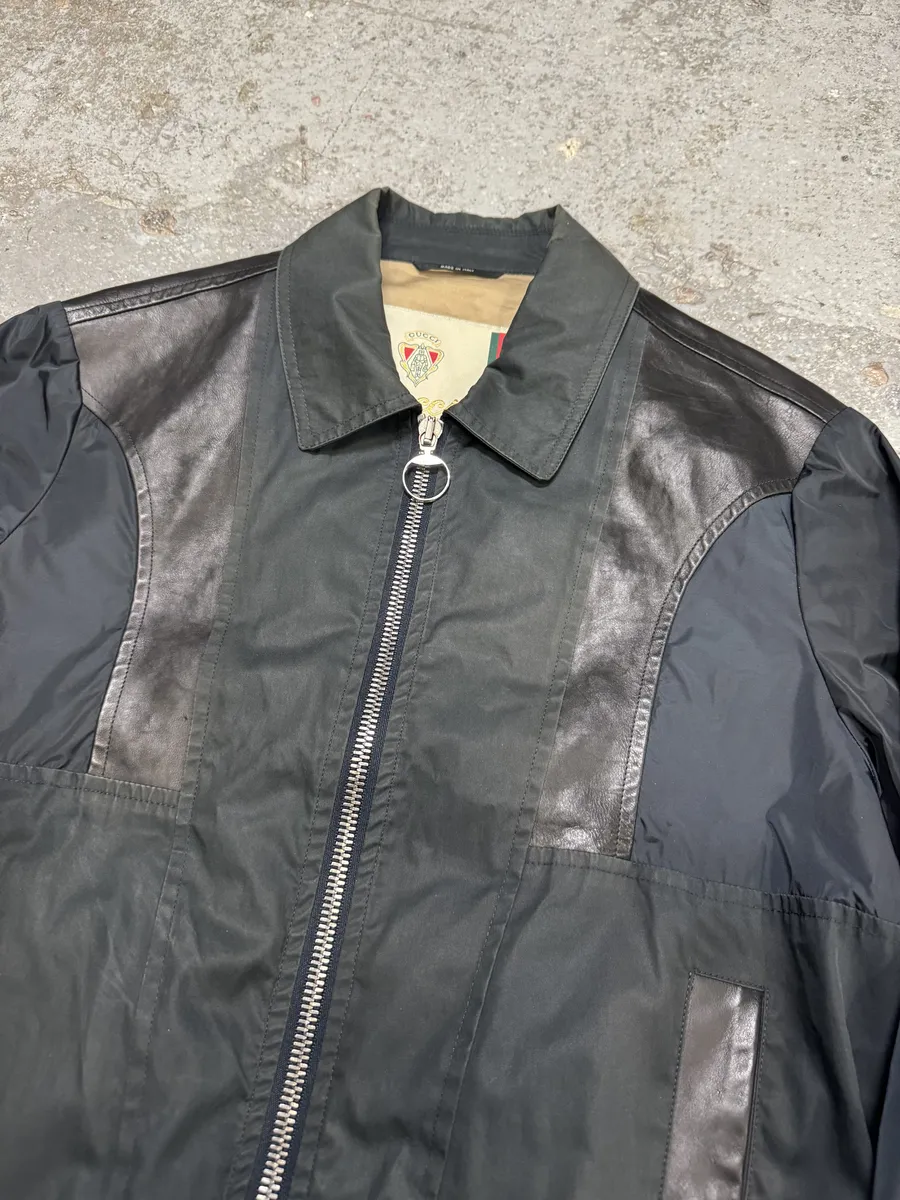 SS2009 Gucci Navy & Black Light Hybrid Jacket - Image 5