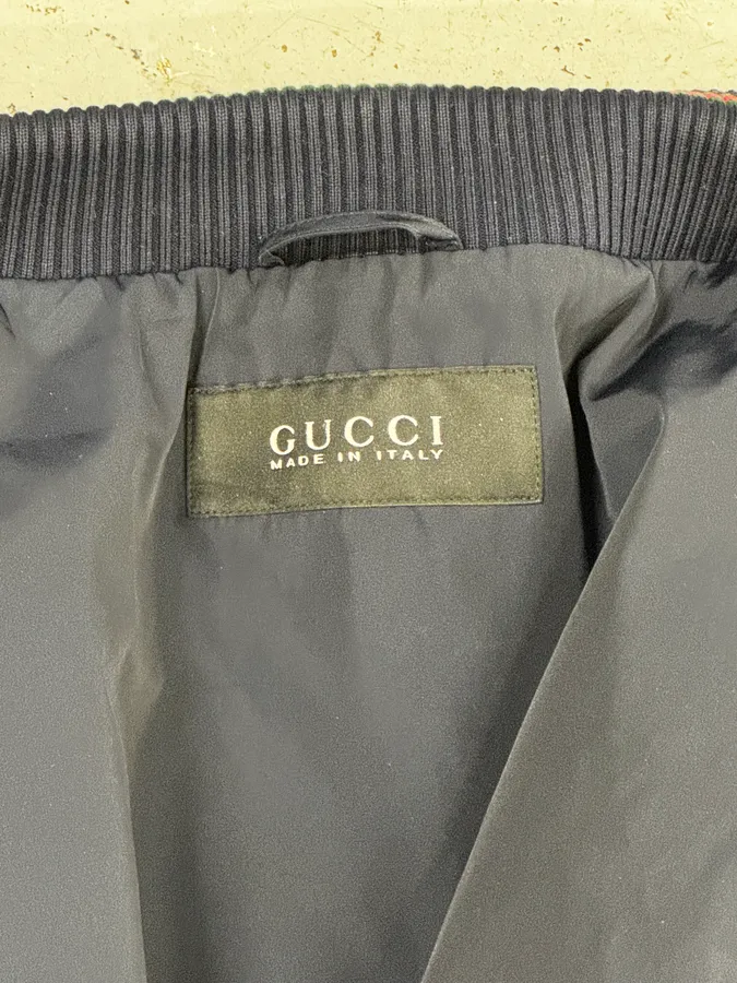 SS2009 Gucci Navy Madonna Military Nylon Jacket - Image 11