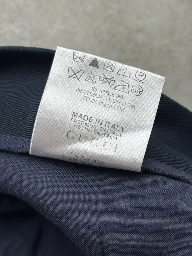 SS2009 Gucci Navy Silver Medal Chinos Pants by Frida Giannini - Image 15