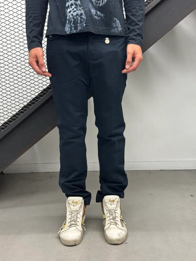 SS2009 Gucci Navy Silver Medal Chinos Pants by Frida Giannini - Image 4