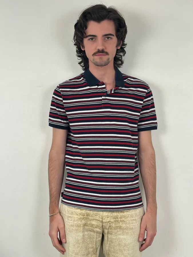 SS2009 Gucci Tricolor Striped Polo Shirt by Frida Giannini - Image 2