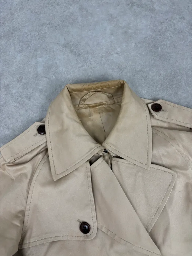 SS2009 Maison Martin Margiela Beige Classic Cropped Trench Jacket - Image 6