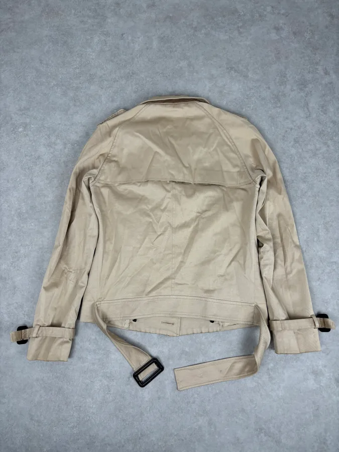 SS2009 Maison Martin Margiela Beige Classic Cropped Trench Jacket - Image 7