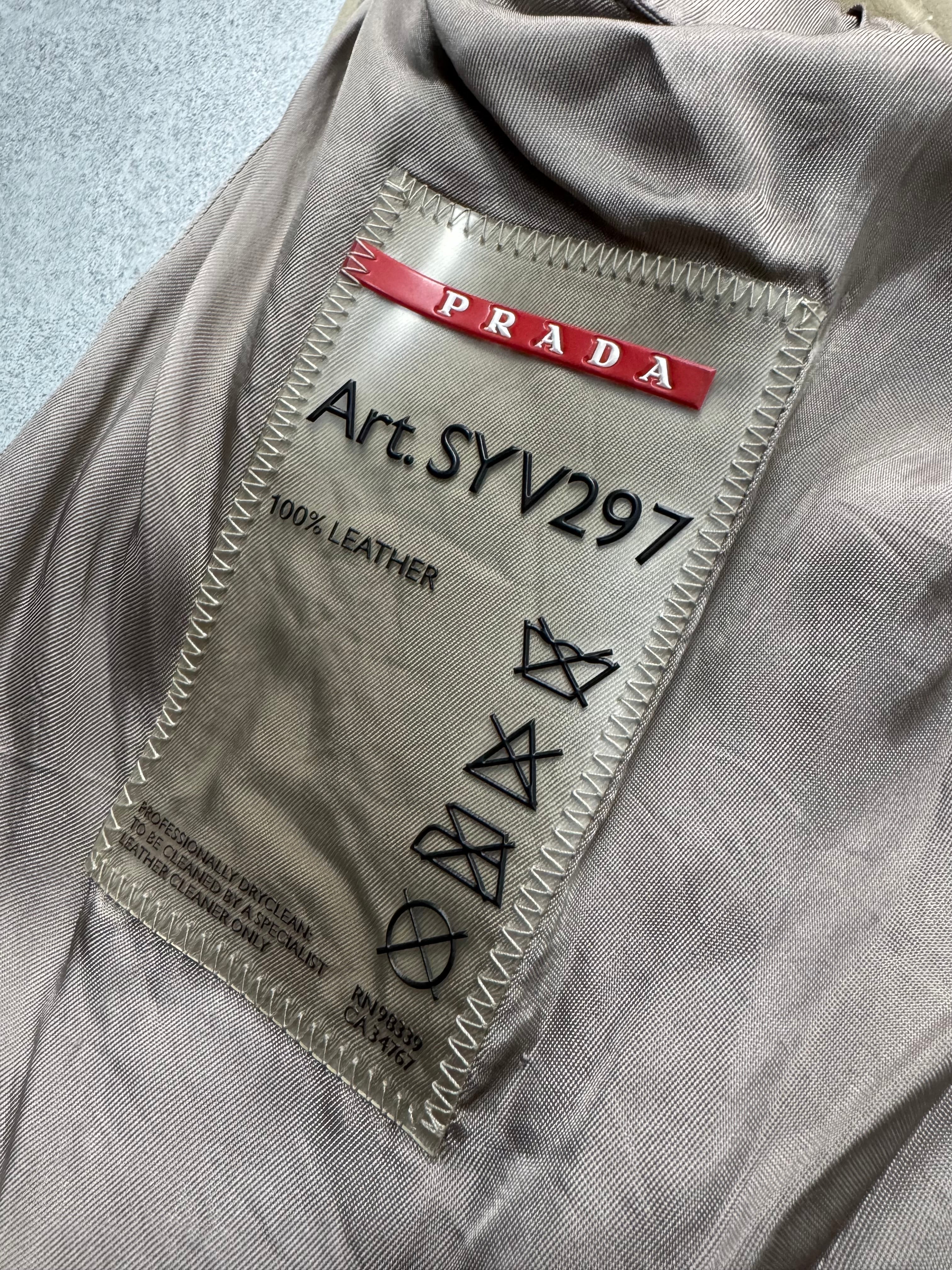 SS2009 Prada Beige Suede Leather Jacket - Image 12