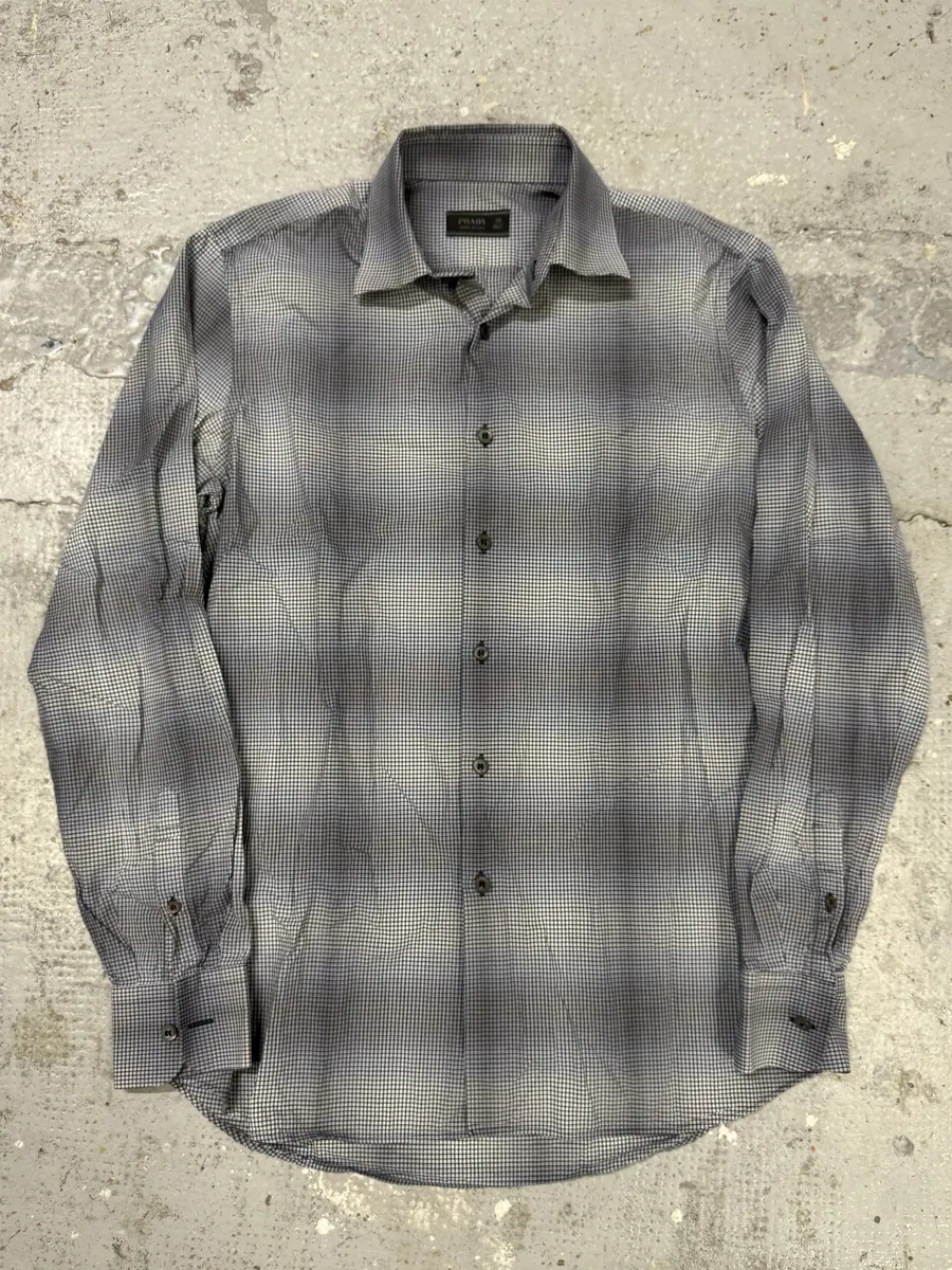 SS2009 Prada Grey Checked Gradient Shirt