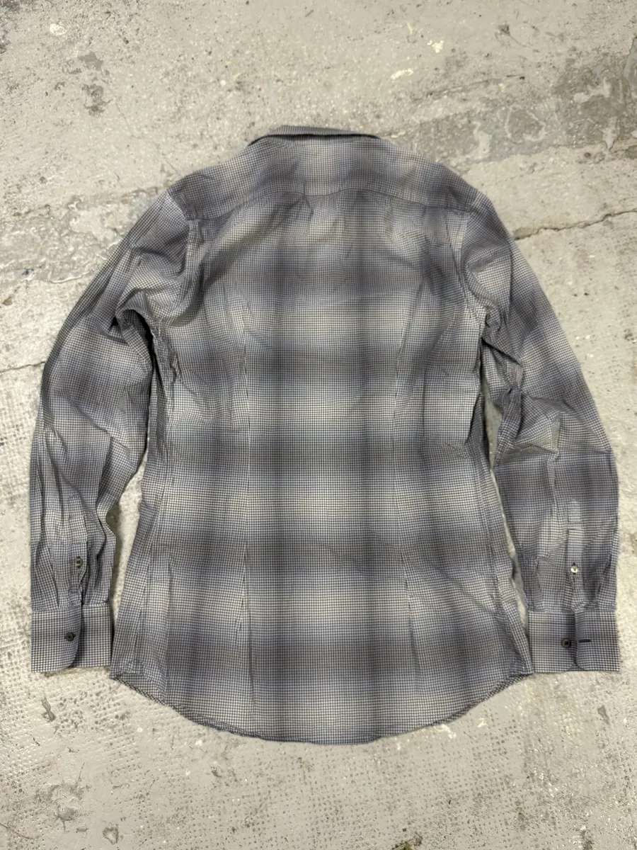 SS2009 Prada Grey Checked Gradient Shirt - Image 4