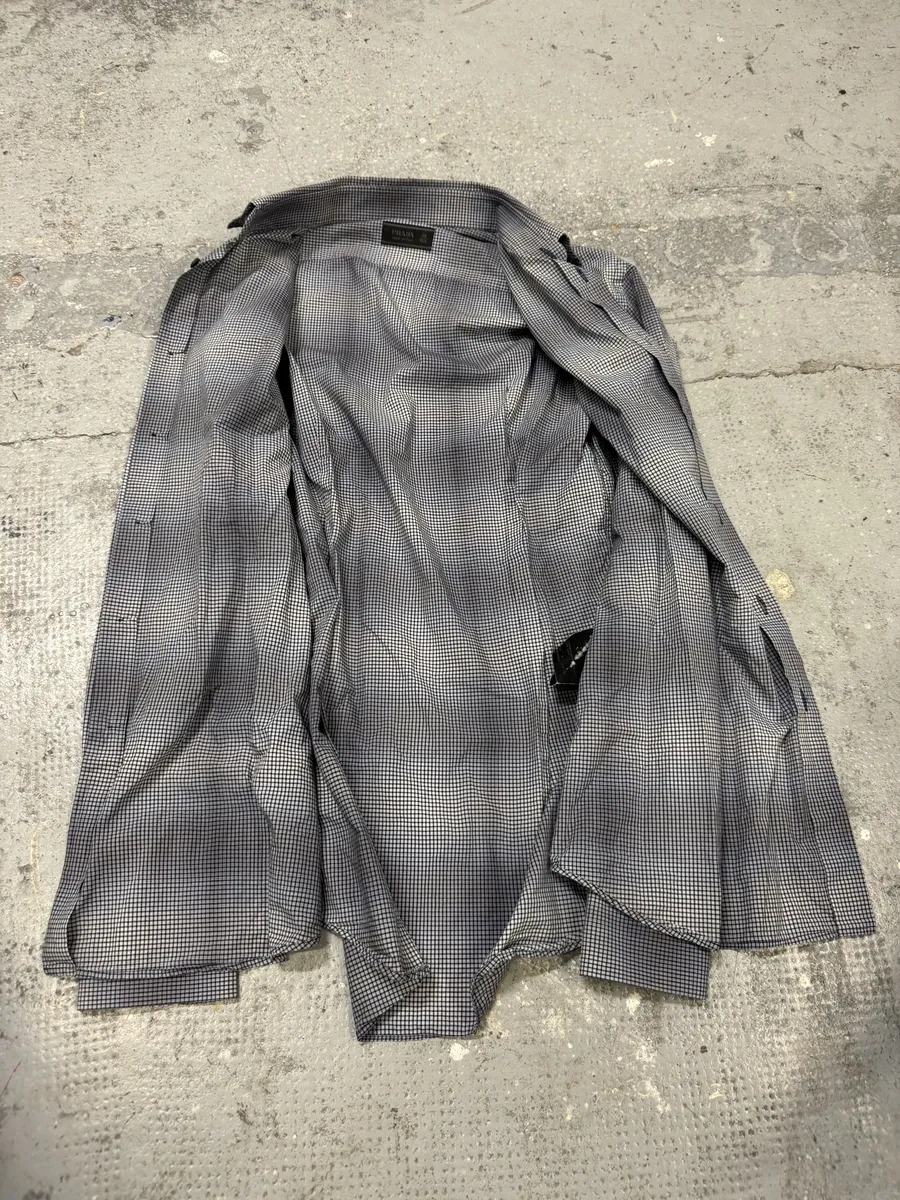 SS2009 Prada Grey Checked Gradient Shirt - Image 5