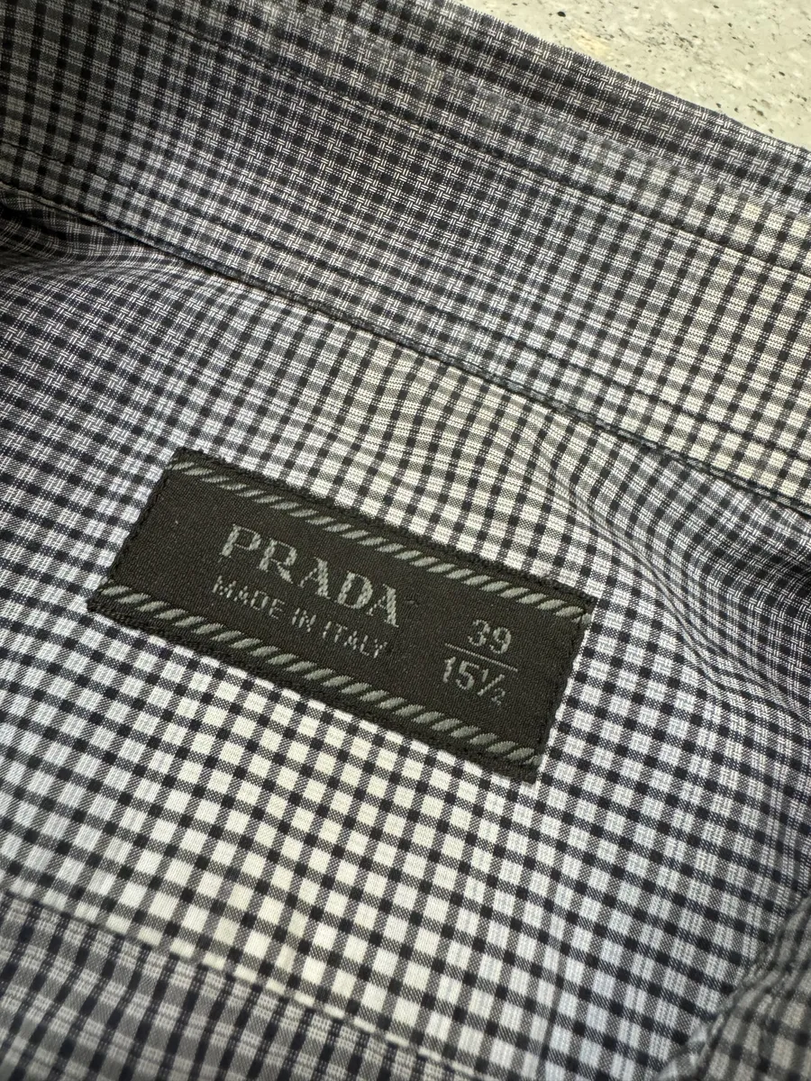 SS2009 Prada Grey Checked Gradient Shirt - Image 7