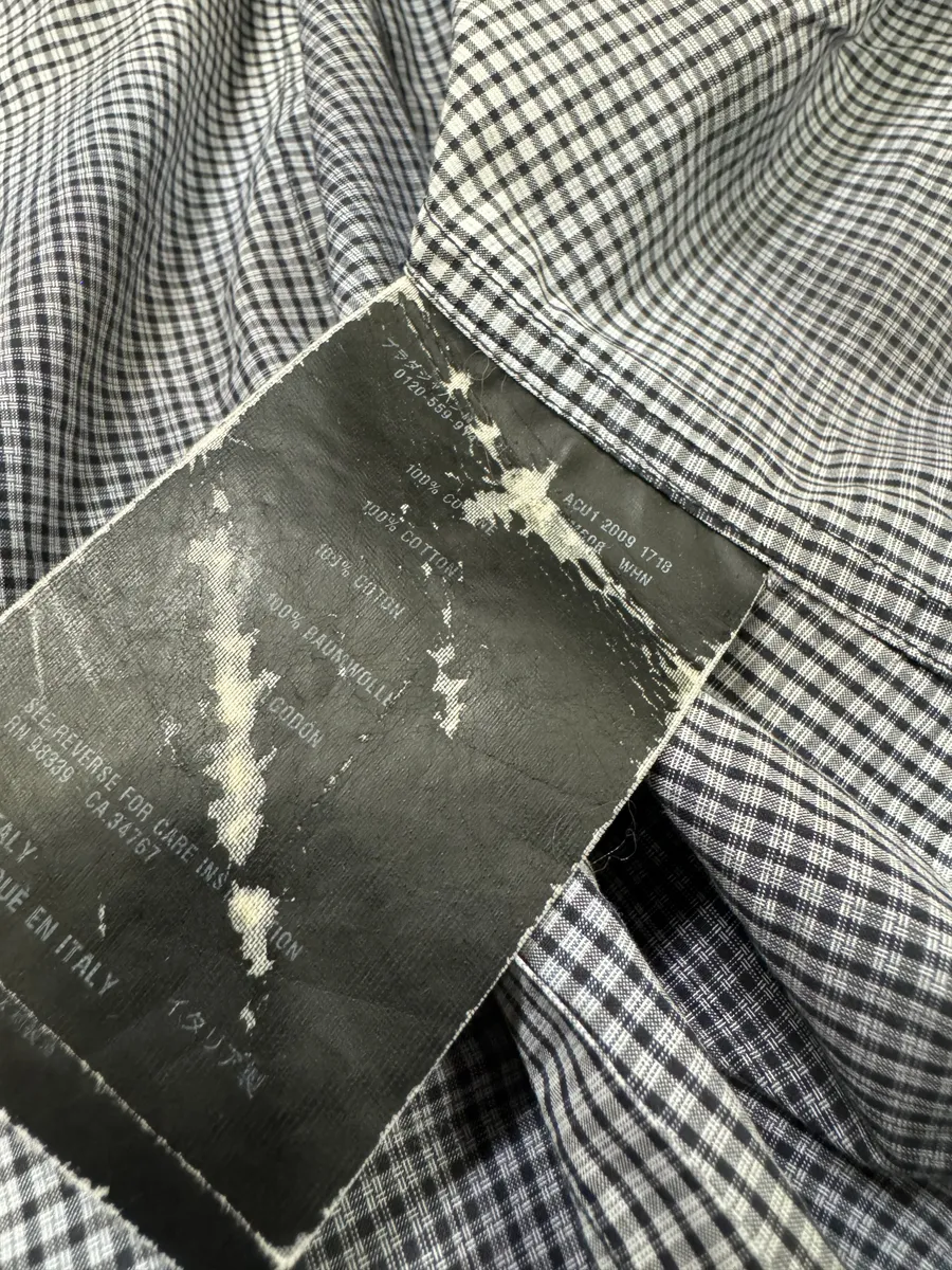SS2009 Prada Grey Checked Gradient Shirt - Image 9