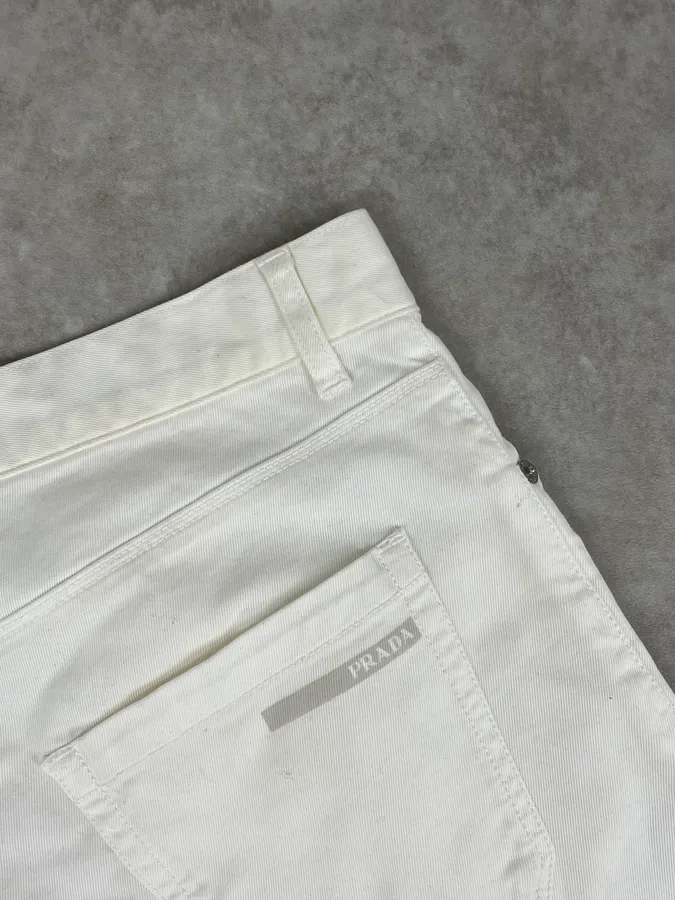 SS2009 Prada White Classic Denim Jeans - Image 10