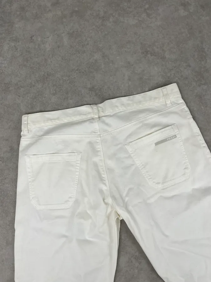 SS2009 Prada White Classic Denim Jeans - Image 8