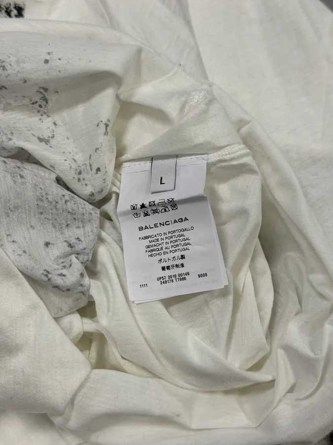 SS2010 Balenciaga Abstract Art White Longsleeves - Image 7