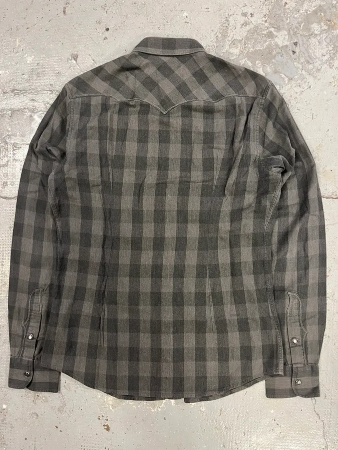 SS2010 Dolce & Gabbana Western Checked Grey Overshirt - Image 6