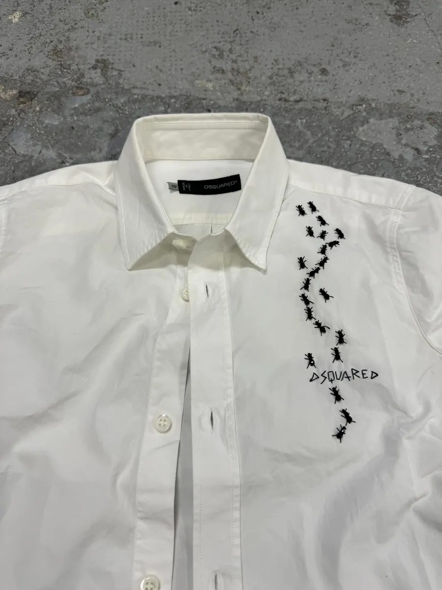 SS2010 Dsquared2 Ants White Shirt - Image 13