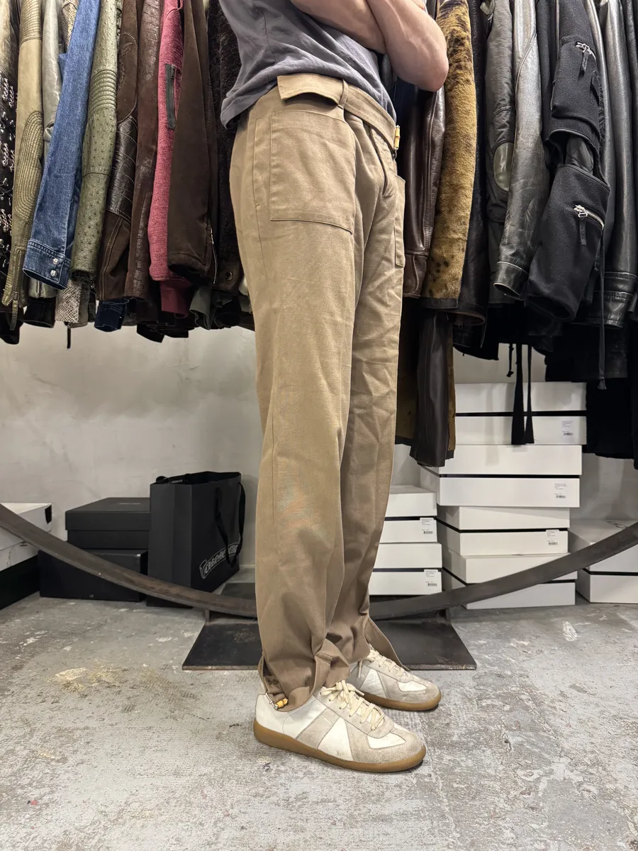 SS2010 Gucci Bamboo Buckle Tailored Green Pants - Image 4