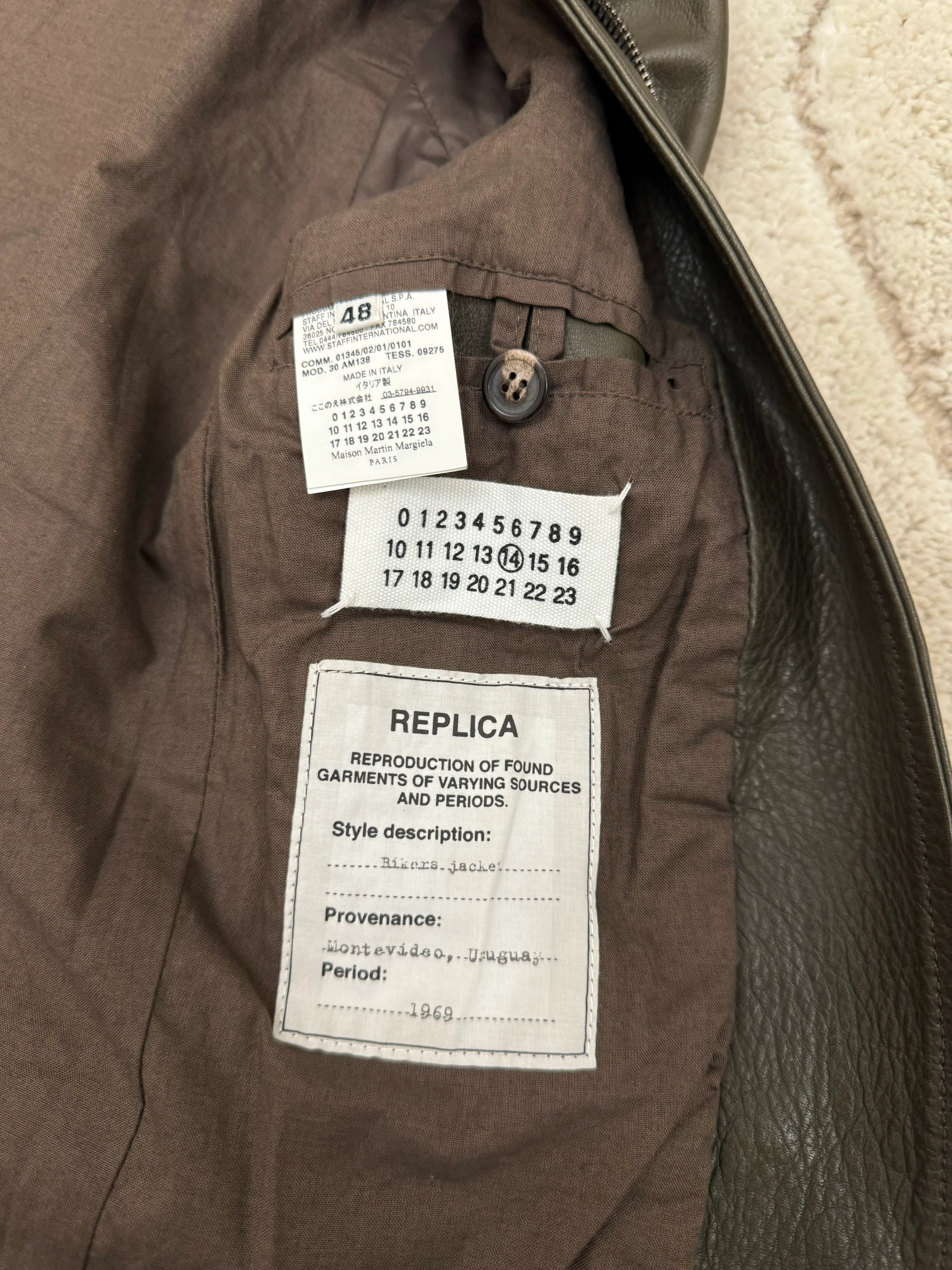 SS2010 Maison Margiela Uruguay Biker Leather Jacket (S/M) - Image 6