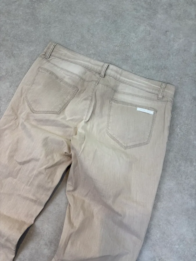 SS2010 Prada Light Beige Straight-Leg Denim Jeans - Image 7
