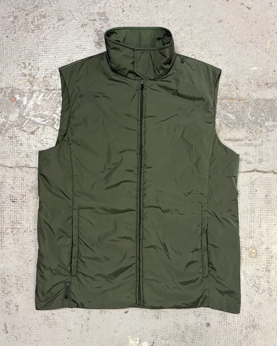 SS2010 Prada Olive Nylon Sport Quilted Vest