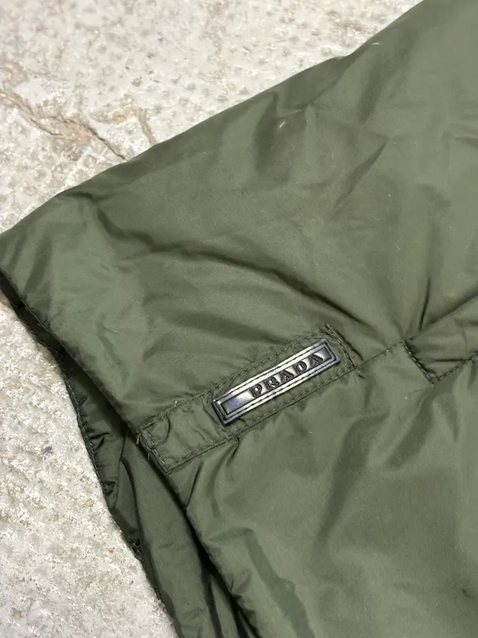 SS2010 Prada Olive Nylon Sport Quilted Vest - Image 6