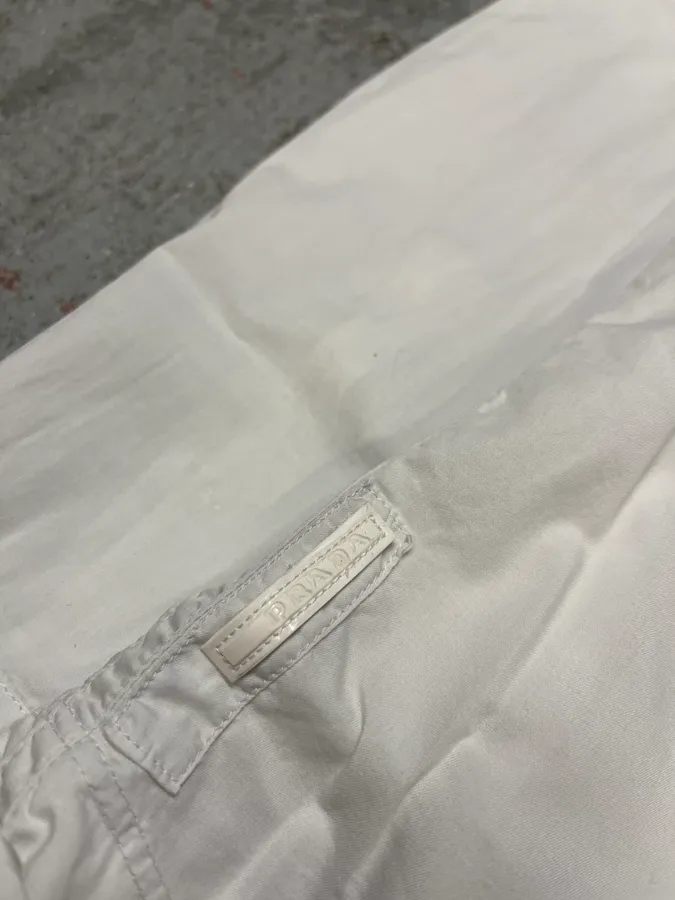 SS2010 Prada White Buttoned Mao Shirt - Image 5