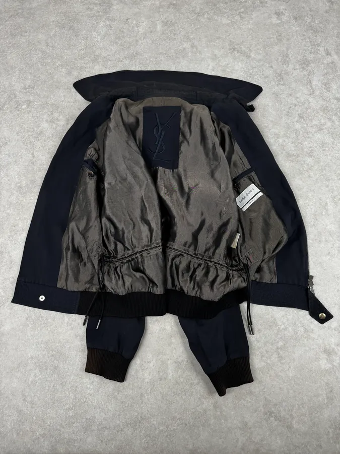 SS2010 Yves Saint Laurent Navy Light Bomber Jacket - Image 8