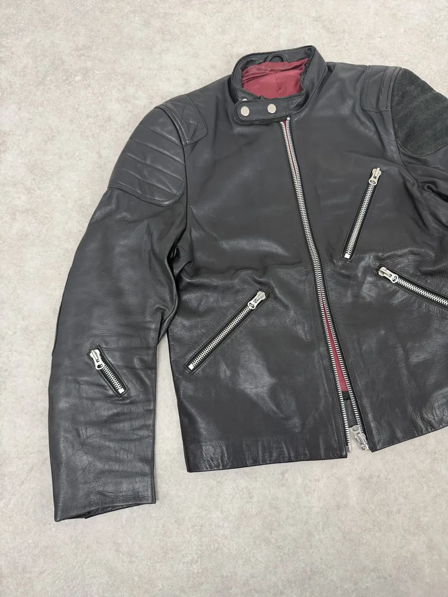 SS2011 Acne Studios Oliver Biker Black Leather Jacket - Image 5