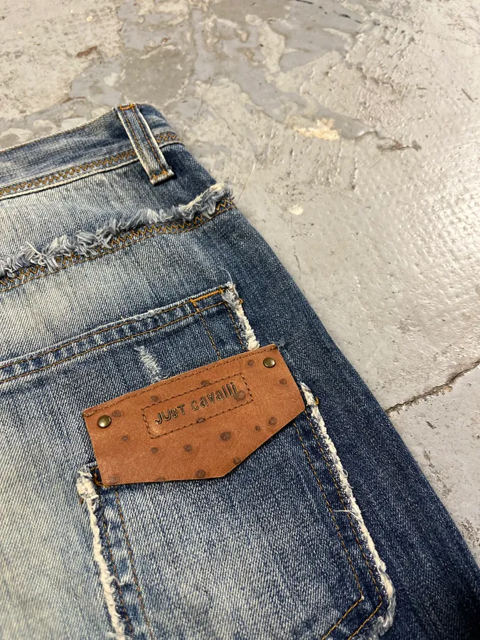 SS2011 Cavalli Blue Faded Denim Jeans - Image 11