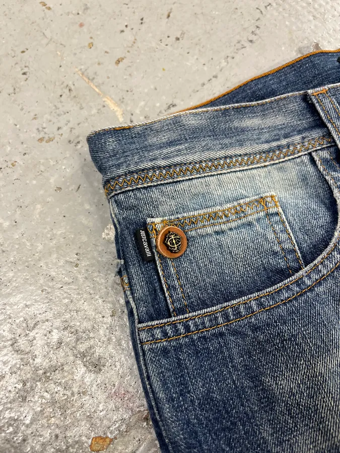 SS2011 Cavalli Blue Faded Denim Jeans - Image 8