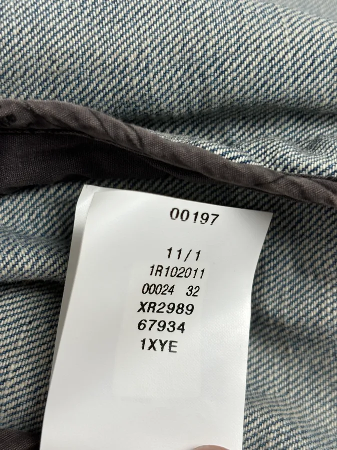SS2011 John Galliano Blue Gazette Gothic Script Denim Jacket - Image 13