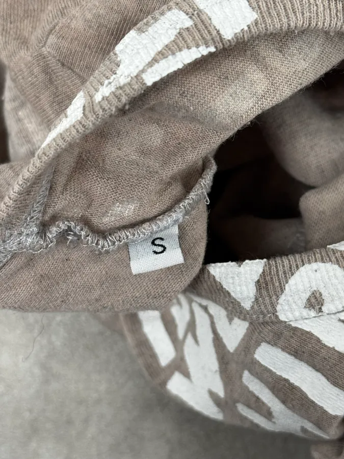 SS2011 Maison Margiela Beige Poeme V Neck T-Shirt - Image 10