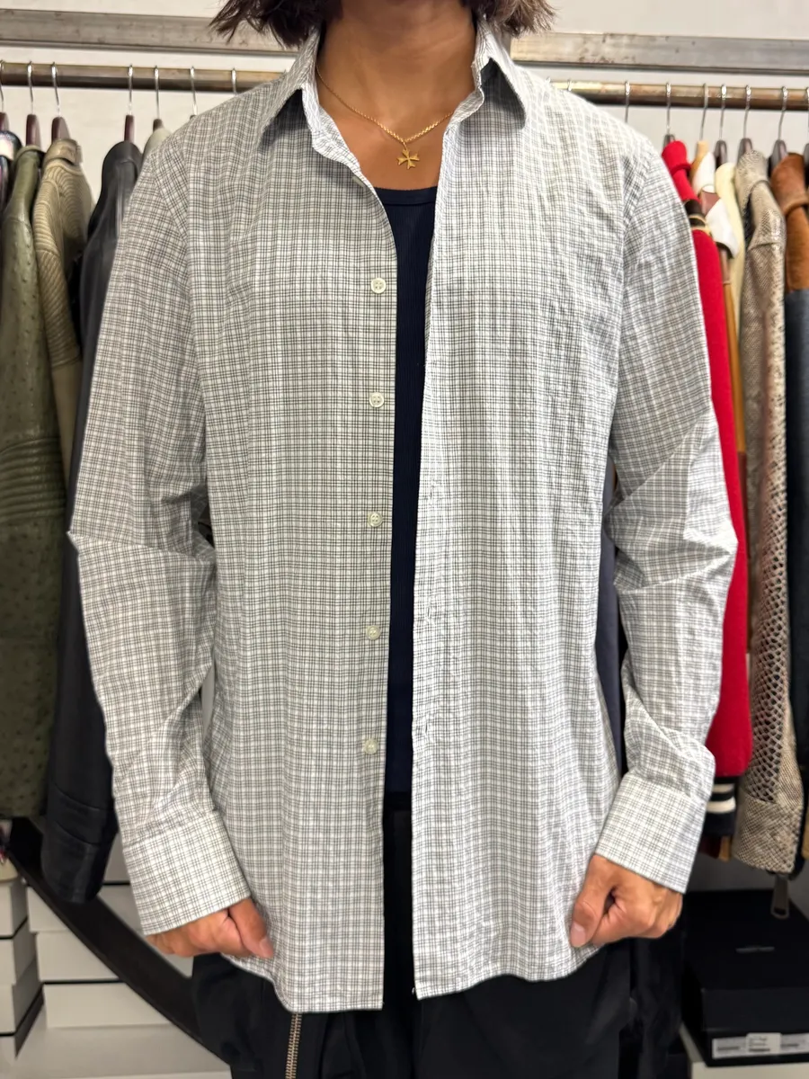 SS2011 Prada Grey Checkered Shirt - Image 2