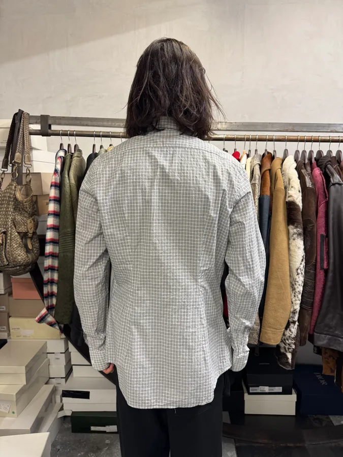 SS2011 Prada Grey Checkered Shirt - Image 3
