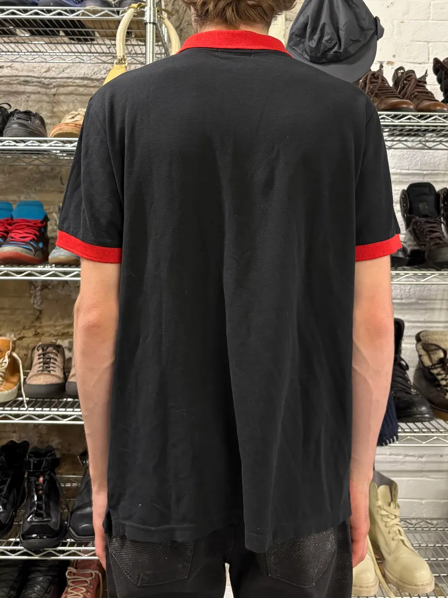 SS2011 Prada Devil Red & Black Signature Polo Shirt - Image 3